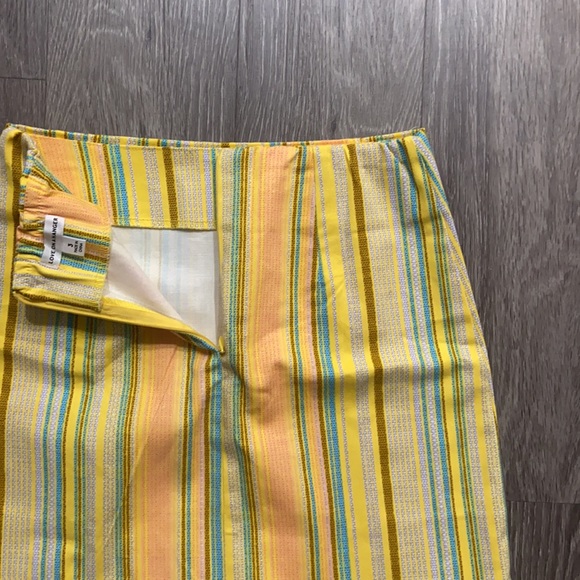 Yellow/Orange/Blue Stripped Mini Skirt - Picture 3 of 3